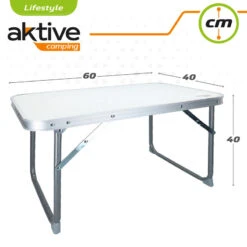 AKTIVE - Table Pliante . Table Basse Blanche En Aluminium - 40x60x40 Cm 8 AKTIVE - Table Pliante . Table Basse Blanche En Aluminium - 40x60x40 Cm -Camping Soldes aktive table pliante table basse blanche en aluminium 40x60x40 cm 3