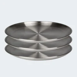 Assiette Plate De Camping | Diamètre Env. 23 Cm | Acier Inox | 3 Assiettes -Camping Soldes assiette plate de camping diametre env 23 cm acier inox 3 assiettes 5