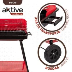 Barbecue Portable Au Charbon De Bois Pour 4 Niveaux Aktive 9 Barbecue Portable Au Charbon De Bois Pour 4 Niveaux Aktive -Camping Soldes barbecue portable au charbon de bois pour 4 niveaux aktive 2