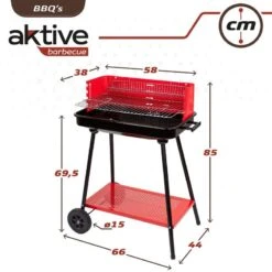 Barbecue Portable Au Charbon De Bois Pour 4 Niveaux Aktive 12 Barbecue Portable Au Charbon De Bois Pour 4 Niveaux Aktive -Camping Soldes barbecue portable au charbon de bois pour 4 niveaux aktive 5