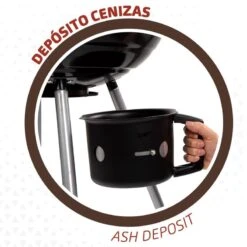 Barbecue Portable Rond Au Charbon De Bois Avec Couvercle Aktive -Camping Soldes barbecue portable rond au charbon de bois avec couvercle aktive 4