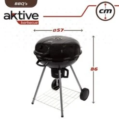 Barbecue Portable Rond Au Charbon De Bois Avec Couvercle Aktive -Camping Soldes barbecue portable rond au charbon de bois avec couvercle aktive 6