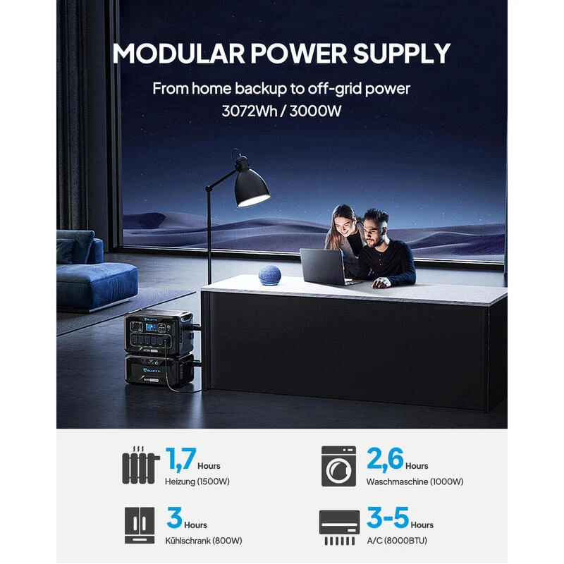 BLUETTI AC300+B300 Générateur Électrique 3072Wh,LiFePO4 Pour Panne De Courant 4 BLUETTI AC300+B300 Générateur Électrique 3072Wh,LiFePO4 Pour Panne De Courant – Image 4