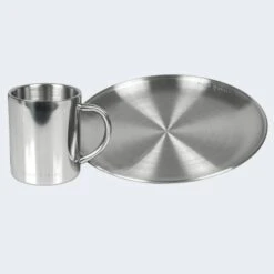 Camping Assiette Plate Et Tasse Isotherme Set | Acier Inoxydable -Camping Soldes camping assiette plate et tasse isotherme set acier inoxydable 2