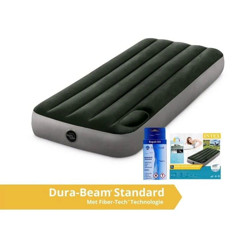 Intex Downy Jr. Twin Airbed - Lit Gonflable - 191x76x25cm - Avec Accessoires 1 Intex Downy Jr. Twin Airbed - Lit Gonflable - 191x76x25cm - Avec Accessoires
