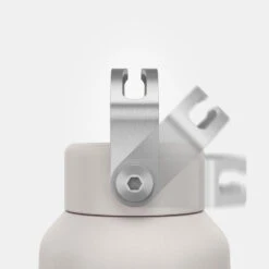 Quechua Gourde Inox 0,6L Avec Bouchon à Vis Pour La Randonnée - Blanc -Camping Soldes gourde inox 06l avec bouchon a vis pour la randonnee blanc 4