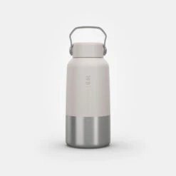 Quechua Gourde Inox 0,6L Avec Bouchon à Vis Pour La Randonnée - Blanc -Camping Soldes gourde inox 06l avec bouchon a vis pour la randonnee blanc 9