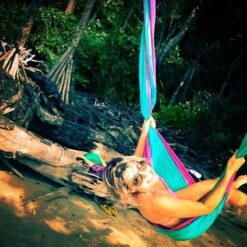 TICKET TO THE MOON Hamac TTTM Original Bleu Aqua / Rose -Camping Soldes hamac tttm original bleu aqua rose 2