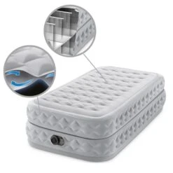 Intex Matelas Gonflable - 1-Person - 99 X 191 X 51 Cm - Gris -Camping Soldes intex matelas gonflable 1 person 99 x 191 x 51 cm gris 4