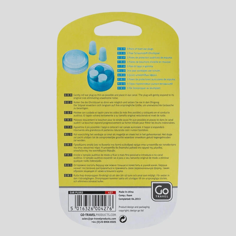 Lot De 3 Paires De Bouchons D'oreille Go Travel - En Mousse Et Réutilisables 2 Lot De 3 Paires De Bouchons D'oreille Go Travel - En Mousse Et Réutilisables – Image 2