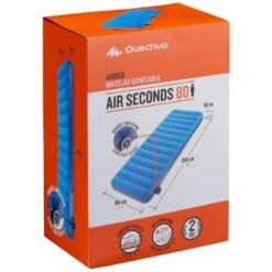 Quechua MATELAS GONFLABLE DE CAMPING - AIR SECONDS 80 CM - 1 PERSONNE -Camping Soldes matelas gonflable de camping air seconds 80 cm 1 personne 3