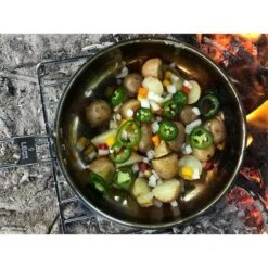 Pathfinder Poêle à Frire Pliable En Acier Inoxydable Avec Couvercle -Camping Soldes pathfinder poele a frire pliable en acier inoxydable avec couvercle 2