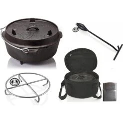Petromax Dutch Oven FT6-6QT (avec Pieds) Ensemble - Poêle + Sac De Rangement +