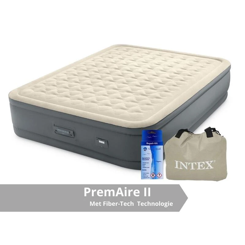 Intex Premaire II - Lit Gonflable - 203x152x46cm - Compris Les Accessoires 1 Intex Premaire II - Lit Gonflable - 203x152x46cm - Compris Les Accessoires