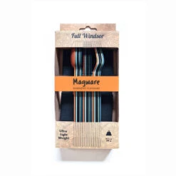 SET COMPLET DE 5 JEUX DE 3 COUVERTS MAGNÉTIQUES CAMPING EN ALUMINUM DUR - ÉTUI -Camping Soldes set complet de 5 jeux de 3 couverts magnetiques camping en aluminum dur etui 3