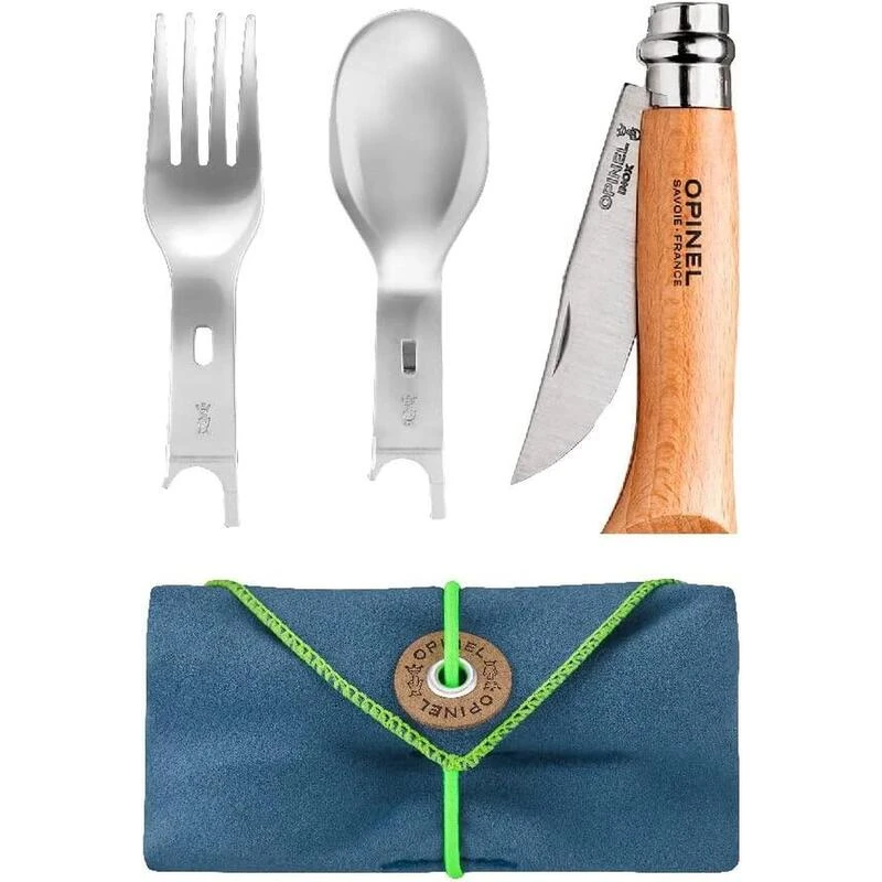 Set Complet Opinel Picnic+ - Opinel N°8 + Embouts Cuillère Et Fourchette 1 Set Complet Opinel Picnic+ - Opinel N°8 + Embouts Cuillère Et Fourchette