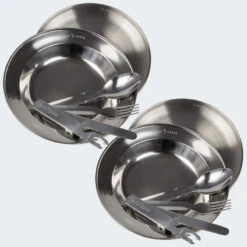 Set Couverts De Camping Et Assiette Creuse & Plate | 2 Personnes -Camping Soldes set couverts de camping et assiette creuse and plate 2 personnes 2