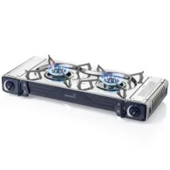 Set Réchaud à Gaz 2 Feux - Skandika Brann - Camping - Allumage Piezo - Mallette -Camping Soldes set rechaud a gaz 2 feux skandika brann camping allumage piezo mallette 2