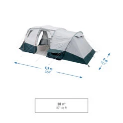 Quechua Tente à Arceaux De Camping - Arpenaz 6.3 F&B - 6 Personnes - 3 Chambres -Camping Soldes tente a arceaux de camping arpenaz 63 f and b 6 personnes 3 chambres 2