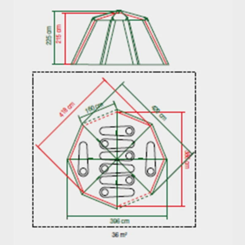 Tente Coleman 8 Personnes Octagon Gris 7 Tente Coleman 8 Personnes Octagon Gris – Image 7