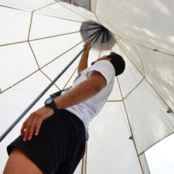 Tente De Camping Tipii - 6 Personnes - Hauteur 2,50m - Moustiquaire - Beige/Gris 9 Tente De Camping Tipii - 6 Personnes - Hauteur 2,50m - Moustiquaire - Beige/Gris -Camping Soldes tente de camping tipii 6 personnes hauteur 250m moustiquaire beigegris 2