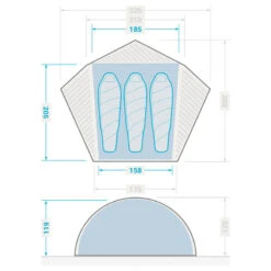 Tente Dôme De Trekking - 3 Places - MT900 12 Tente Dôme De Trekking - 3 Places - MT900 -Camping Soldes tente dome de trekking 3 places mt900 2