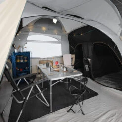 Quechua Tente Gonflable De Camping - Air Seconds 8.4 F&B - 8 Places - 4 Chambres -Camping Soldes tente gonflable de camping air seconds 84 f and b 8 places 4 chambres 3