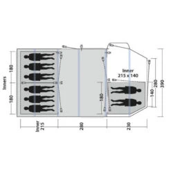 Tente Gonflable Outwell Knightdale 8PA 7 Tente Gonflable Outwell Knightdale 8PA -Camping Soldes tente gonflable outwell knightdale 8pa 2
