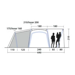 Tente Gonflable Outwell Oakdale 5PA -Camping Soldes tente gonflable outwell oakdale 5pa 3