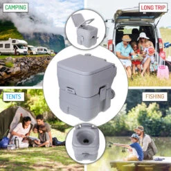 Toilette Portable 20L Pour Camping-Car, WC Avec Chasse D'Eau 13L Camry 9 Toilette Portable 20L Pour Camping-Car, WC Avec Chasse D'Eau 13L Camry -Camping Soldes toilette portable 20l pour camping car wc avec chasse deau 13l camry 2